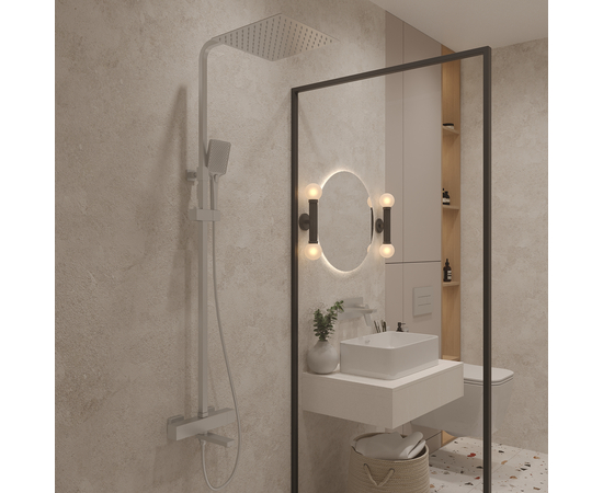 Душевая стойка с термостатом Oliveeka OL-739901-CR, хром