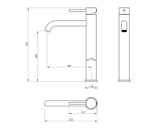 Смеситель для раковины SS Oliveeka OL-962002-MB, черный матовый - Изображение 2