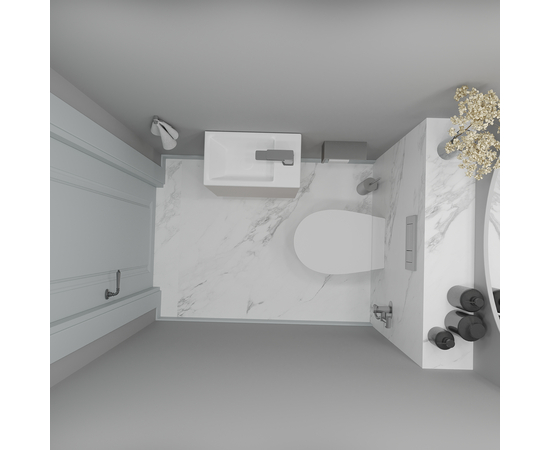 Тумба под раковину Пекин PLDSPBG2045, под  раковину 2045, Яркий Серый - Изображение 4