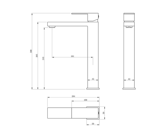 Смеситель для раковины SS Oliveeka OL-962008G-BN, никель матовый - Изображение 2