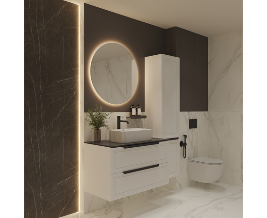 Тумба со столешницей Севилья 100, Белый мат / Столешница компакт-плита, Куритиба - Изображение 4