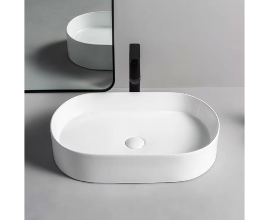 Раковина накладная Oliveeka 9025 на столешницу 555-345 белая