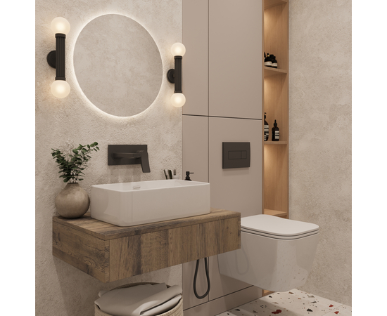 Раковина накладная Oliveeka 9690A на столешницу 560-380 белая - Изображение 6