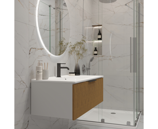 Раковина накладная Oliveeka NS80 белая - Изображение 5