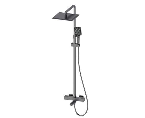 Душевая стойка с термостатом Oliveeka OL-739901-BGМ, матовый оружейный металл