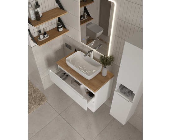 Столешница пластик HPL 38 Туя, 2 выреза, 795х458 мм