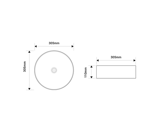 Раковина накладная Oliveeka 9514А на столешницу 305-305 белая - Изображение 4