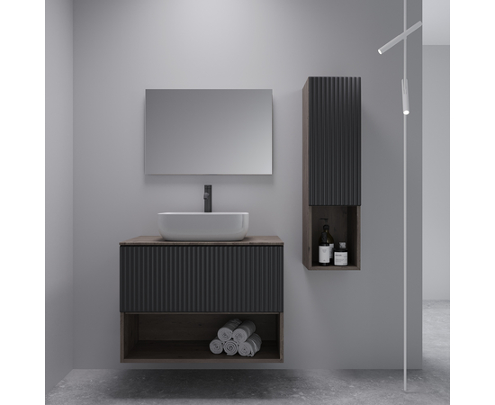 Деталь-крышки стола для мебели (ДСП Дуб Гладстоун) CDSP18TS595458C2 Сепия 595*458 (2 выреза) - Изображение 2