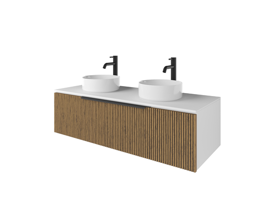 Тумба под раковину/столешницу Кито 120 Белый/Тростник