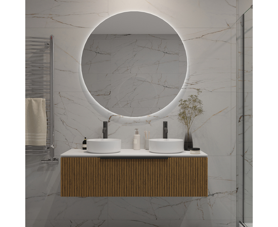 Тумба под раковину/столешницу Кито 120 Белый/Тростник - Изображение 3