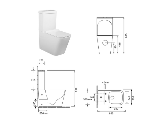 Напольный унитаз Oliveeka 2057 белый - Изображение 4
