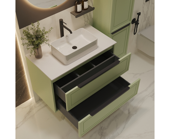 Тумба со столешницей Севилья 100, Фисташковый / Столешница компакт-плита, Белая - Изображение 5