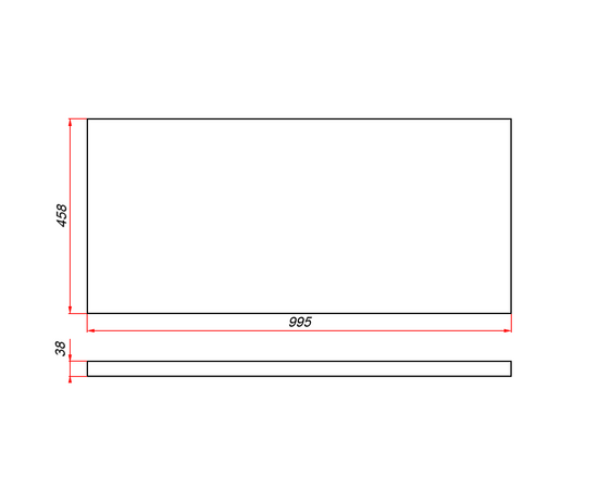 Столешница пластик HPL 38 Туя, 995х458 мм