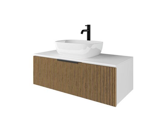 Тумба под раковину/столешницу Кито 100 Белый/Тростник