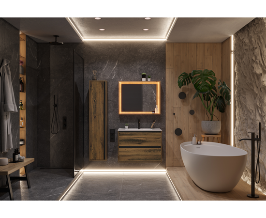 Полка с зеркалом Парма, Аттик 70