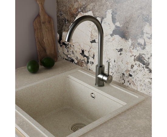 Кухонный смеситель Oliveeka OL-963002-BGM, матовый оружейный металл