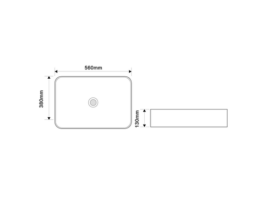 Раковина накладная Oliveeka 9690A на столешницу 560-380 белая - Изображение 7
