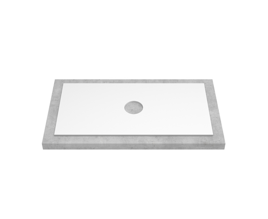 Столешница компакт-плита 13 Белая, 1 вырез, 995х458 мм