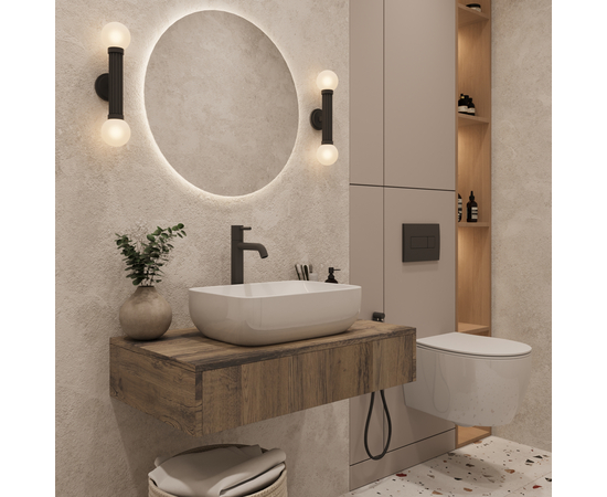 Раковина накладная Oliveeka 9387B на столешницу 455-325 белая - Изображение 6