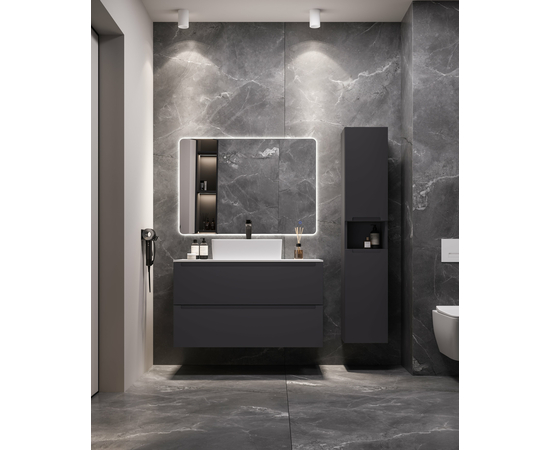 Деталь-крышки стола для мебели (ЛДСП) CLDSP18W695458C1 Белая 695*458 (1 вырез) - Изображение 2