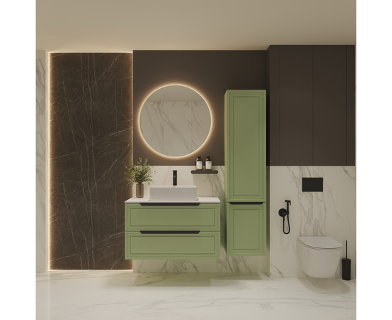 Тумба со столешницей Севилья 100, Фисташковый / Столешница компакт-плита, Белая - Изображение 3