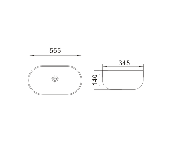 Раковина накладная Oliveeka 9025 на столешницу 555-345 белая - Изображение 5