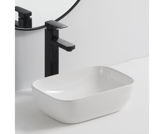 Раковина накладная Oliveeka 9387B на столешницу 455-325 белая - Изображение 3