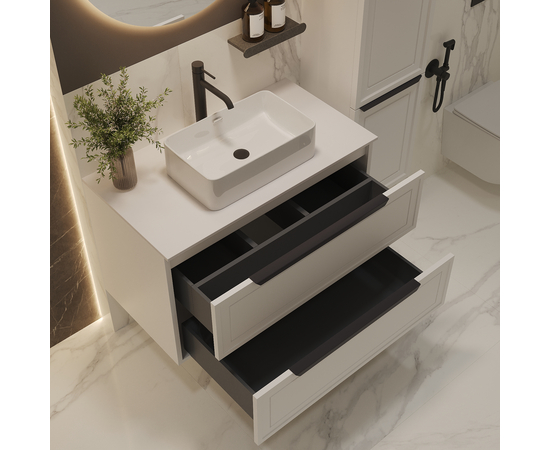 Тумба со столешницей Севилья 100, Белый мат / Столешница компакт-плита, Белая - Изображение 5