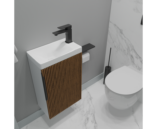 Тумба для ванной ЗОВ Монови, под раковину, подвесная, Белая 60 [CLONE] [CLONE] - Image 3