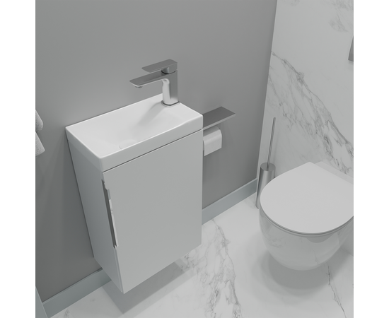 Тумба для ванной ЗОВ Монови, под раковину, подвесная, Белая 60 [CLONE] - Image 3