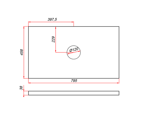 Тумба со столешницей Дион 80 Белый мат/Дуб - Изображение 6