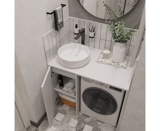 Тумба Стамбул S100LWP0LWPWMD, Премиум 100 (без вырезов, с дверью, универс) - Изображение 2