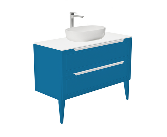 Тумба со столешницей Севилья 100, Капри / Столешница компакт-плита, Белая