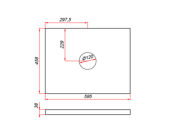 Тумба со столешницей Дион 60 Графит мат/Дуб - Изображение 5