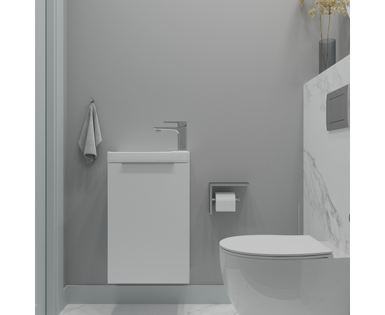 Тумба для ванной ЗОВ Монови, под раковину, подвесная, Белая 60 [CLONE]