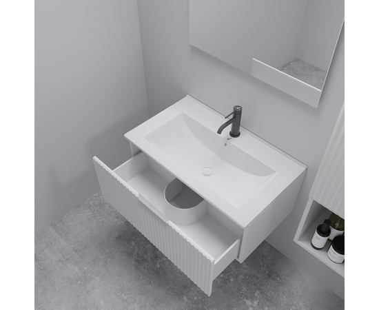 Тумба с раковиной Кито Флавио 60 Белый РЕТ - Image 3