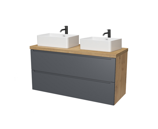 Тумба со столешницей Дион 120 Графит мат/Дуб