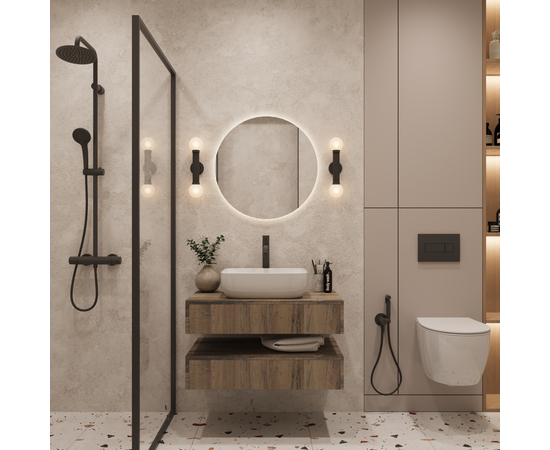 Тумба под раковину Токио, Древесина Аттик 80, 1 вырез - Изображение 5