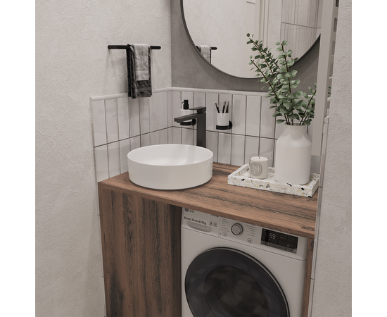 Тумба Стамбул S120LAW0LAWWMD, Древесина Аттик 120 (без вырезов, с дверью, универс) - Изображение 3