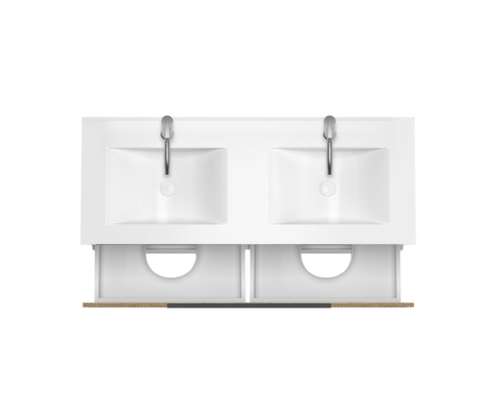 Тумба с раковиной Кито 120 Белый/Тростник