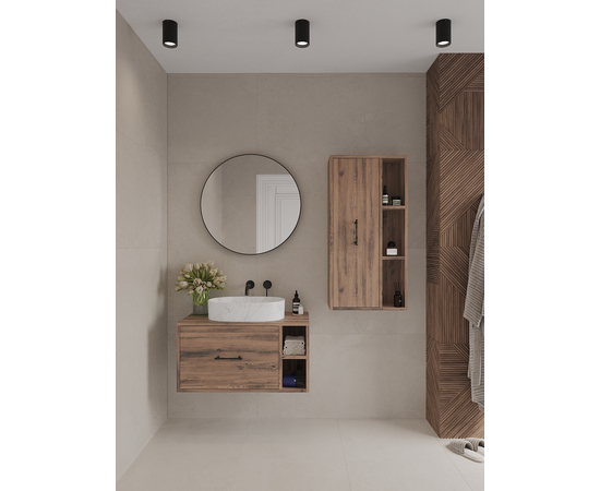 Тумба под раковину Дион-Анталья A100LOWC0,  Дуб Веллингтон 100 / столешница ЛДСП Дуб Веллингтон (без вырезов) - Изображение 4