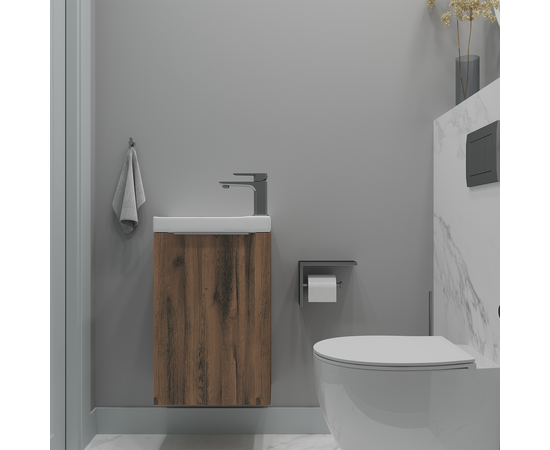 Тумба для ванной ЗОВ Монови, под раковину, подвесная, Белая 60 [CLONE] [CLONE] [CLONE] [CLONE]