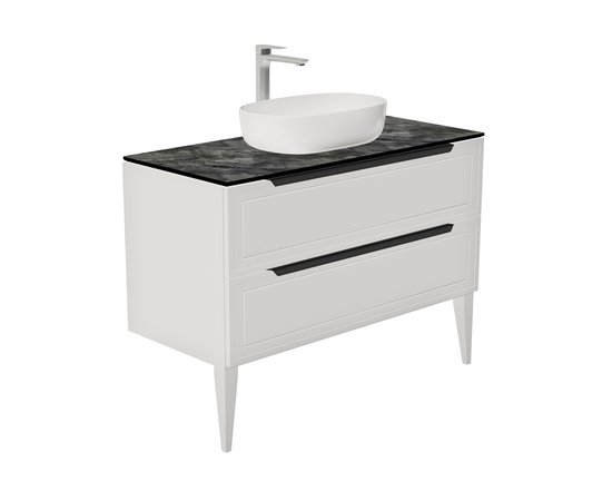 Тумба со столешницей Севилья 100, Белый мат / Столешница компакт-плита, Куритиба