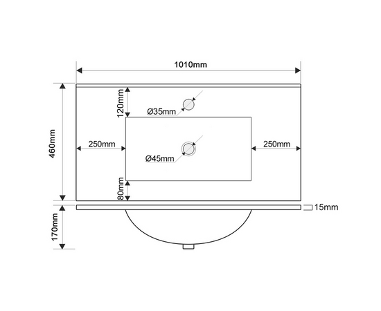 Раковина накладная Oliveeka NS100 белая - Изображение 7