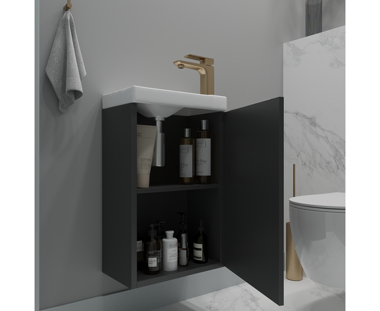 Тумба для ванной ЗОВ Монови, под раковину, подвесная, Белая 60 [CLONE] [CLONE] [CLONE] - Image 2