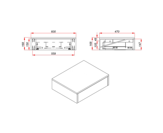 Тумба под раковину Токио премиум TP60WWPTOC0, Древесина Белая 60 / столешница ЛДСП Древесина Белая без вырезов - Изображение 10