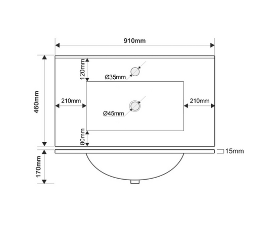 Раковина накладная Oliveeka NS90 белая - Изображение 7
