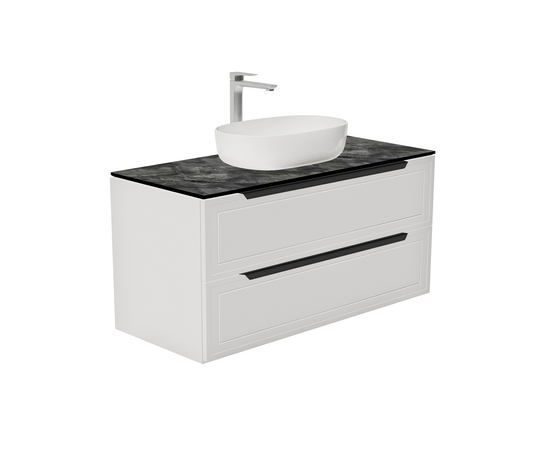 Тумба со столешницей Севилья 100, Белый мат / Столешница компакт-плита, Куритиба