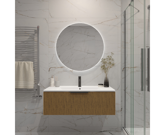 Тумба с раковиной Кито 100 Белый/Тростник - Изображение 2