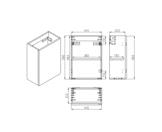 Тумба для ванной ЗОВ Монови, под раковину, подвесная, Белая 60 [CLONE] [CLONE] [CLONE] [CLONE] - Image 5